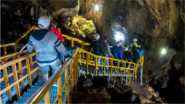 Underground mine walkway and operations area